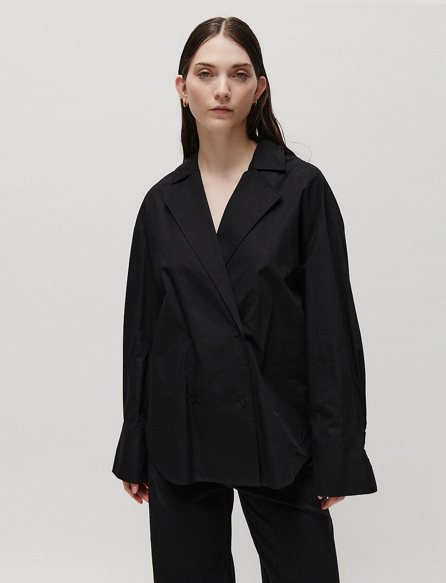 2NDDAY - 2NDFern - Crispy Poplin - pikkade varrukatega särgid - black - 0