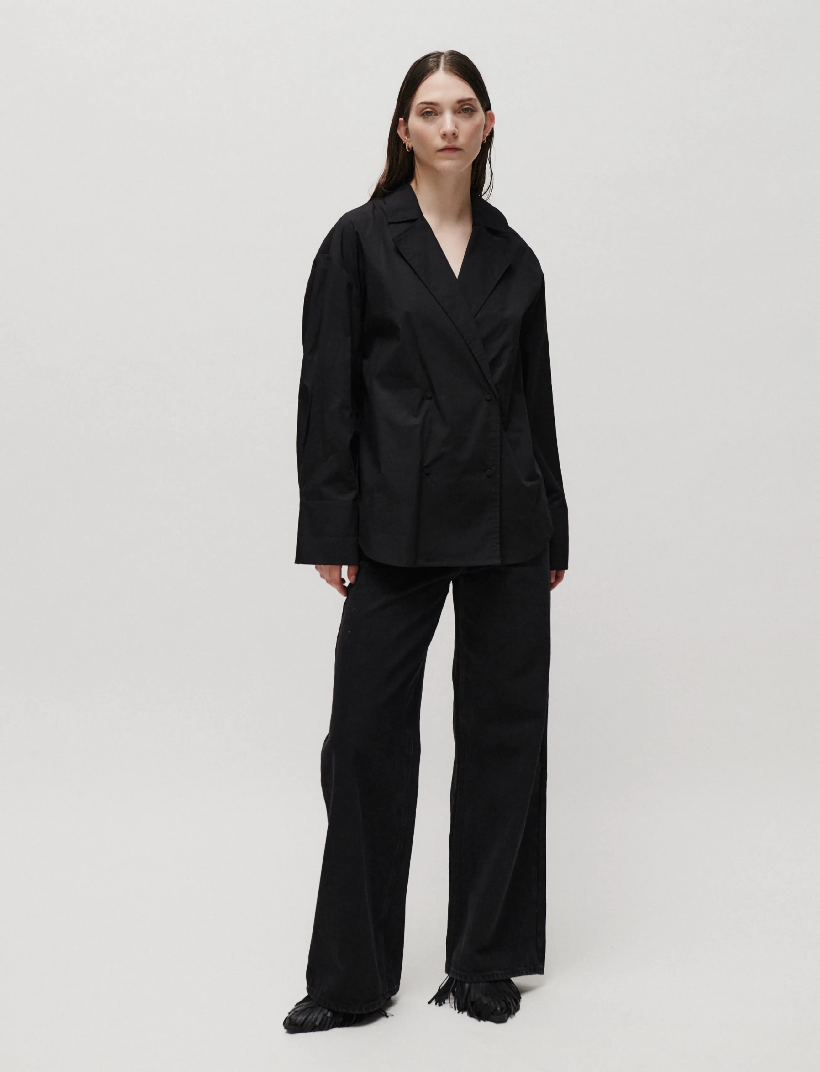 2NDDAY - 2NDFern - Crispy Poplin - pikkade varrukatega särgid - black - 4