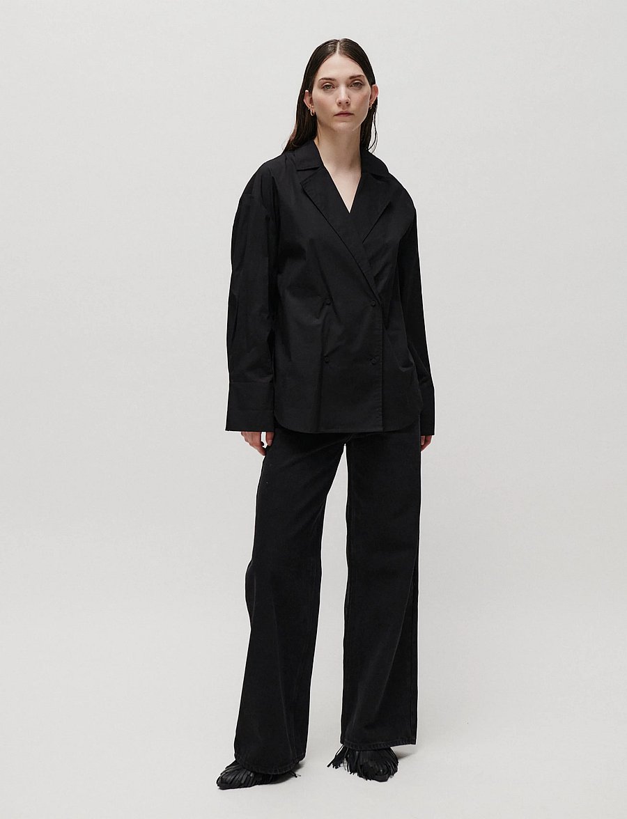 2NDDAY - 2NDFern - Crispy Poplin - pikkade varrukatega särgid - black - 4