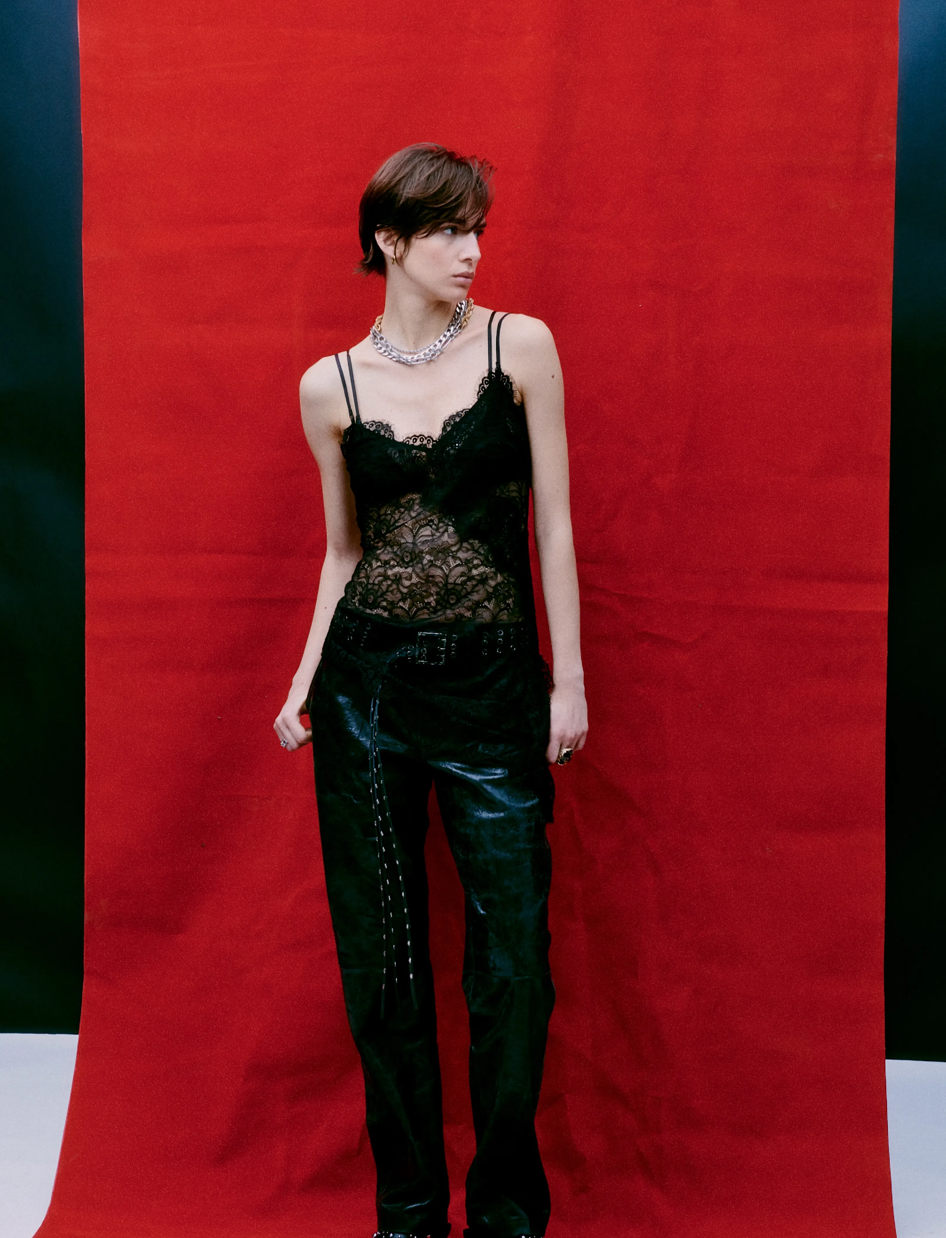 2NDDAY 2NDWillet - Refined Lace - Slip dresses - BLACK / black