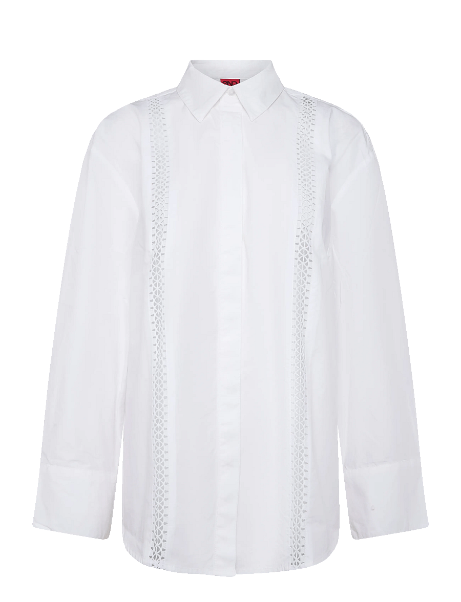 2NDDAY - 2NDRordas - Crispy Poplin - pikkade varrukatega särgid - brilliant white - 1