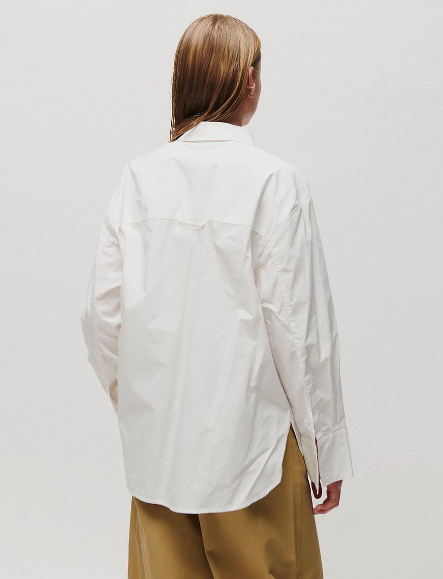 2NDDAY - 2NDRordas - Crispy Poplin - pikkade varrukatega särgid - brilliant white - 3