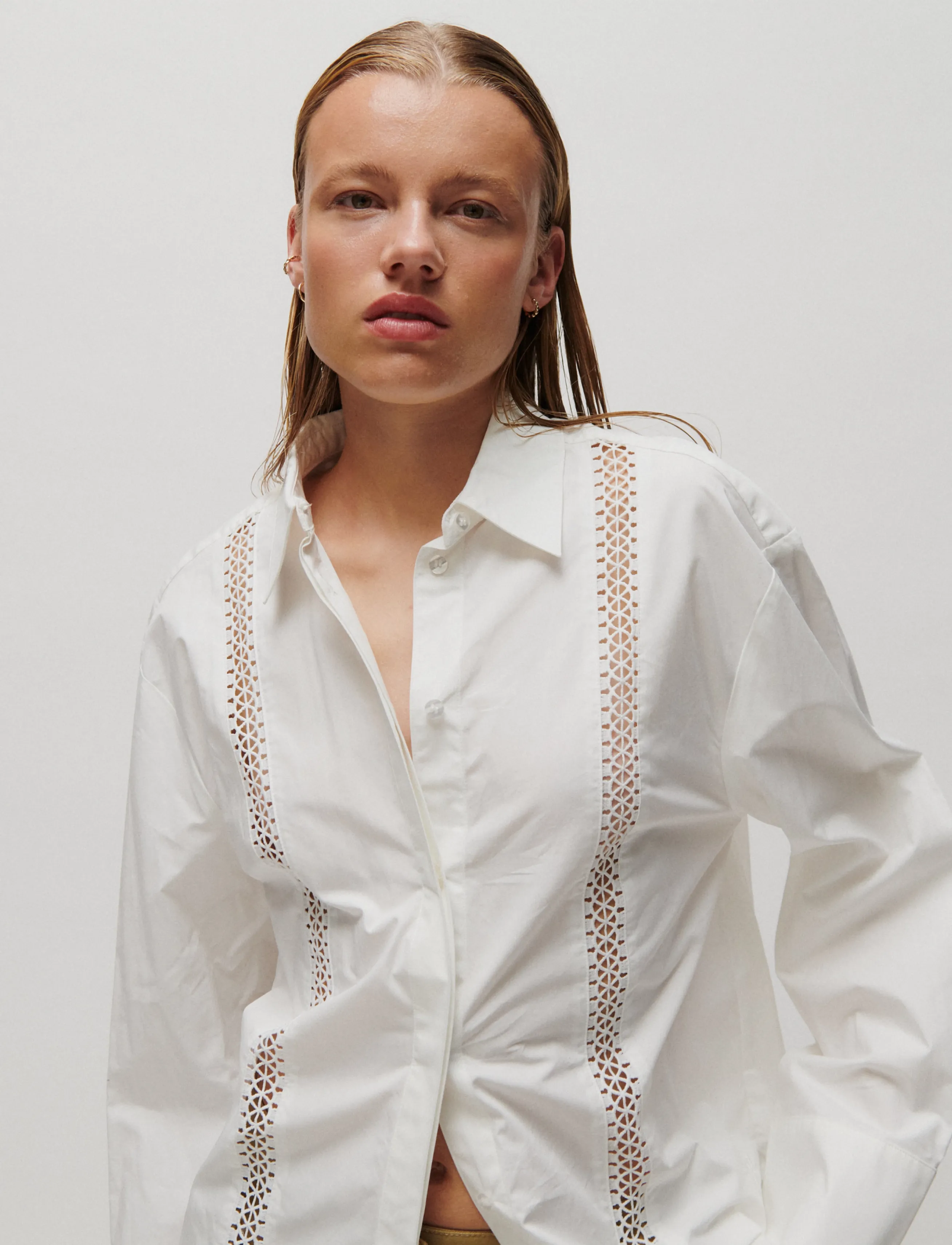 2NDDAY - 2NDRordas - Crispy Poplin - pikkade varrukatega särgid - brilliant white - 4