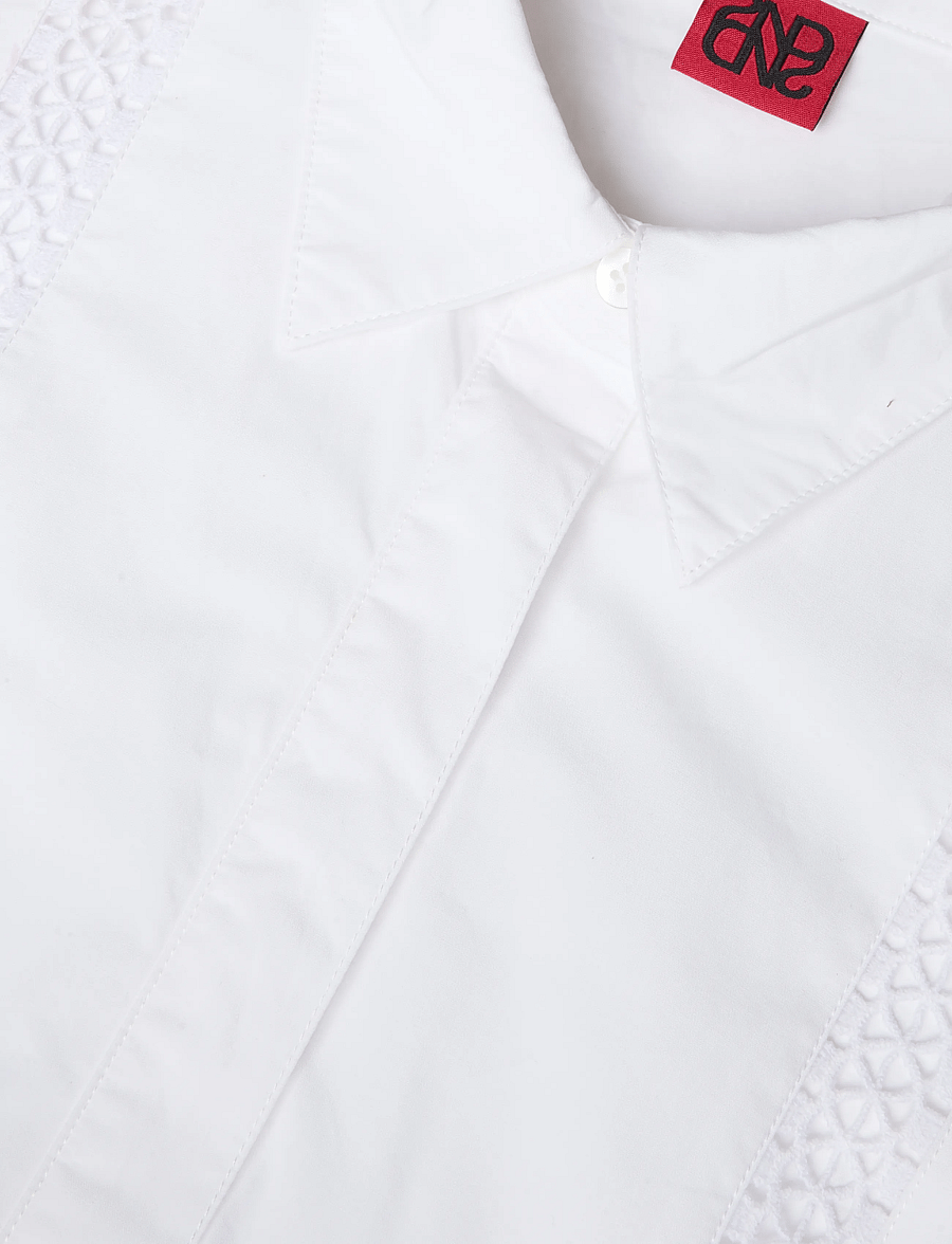2NDDAY - 2NDRordas - Crispy Poplin - pikkade varrukatega särgid - brilliant white - 5