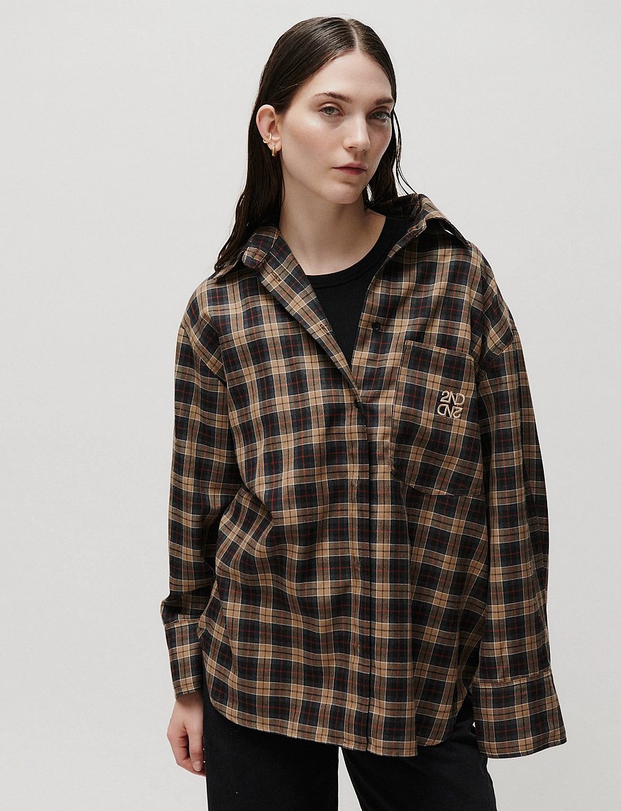 2NDDAY - 2NDManny - Classic Flannel - pikkade varrukatega särgid - rocky road - 0