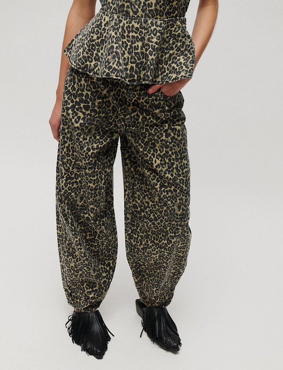 2NDDAY - 2NDBoe - Print Denim - barrel jeans - leo aop - 0