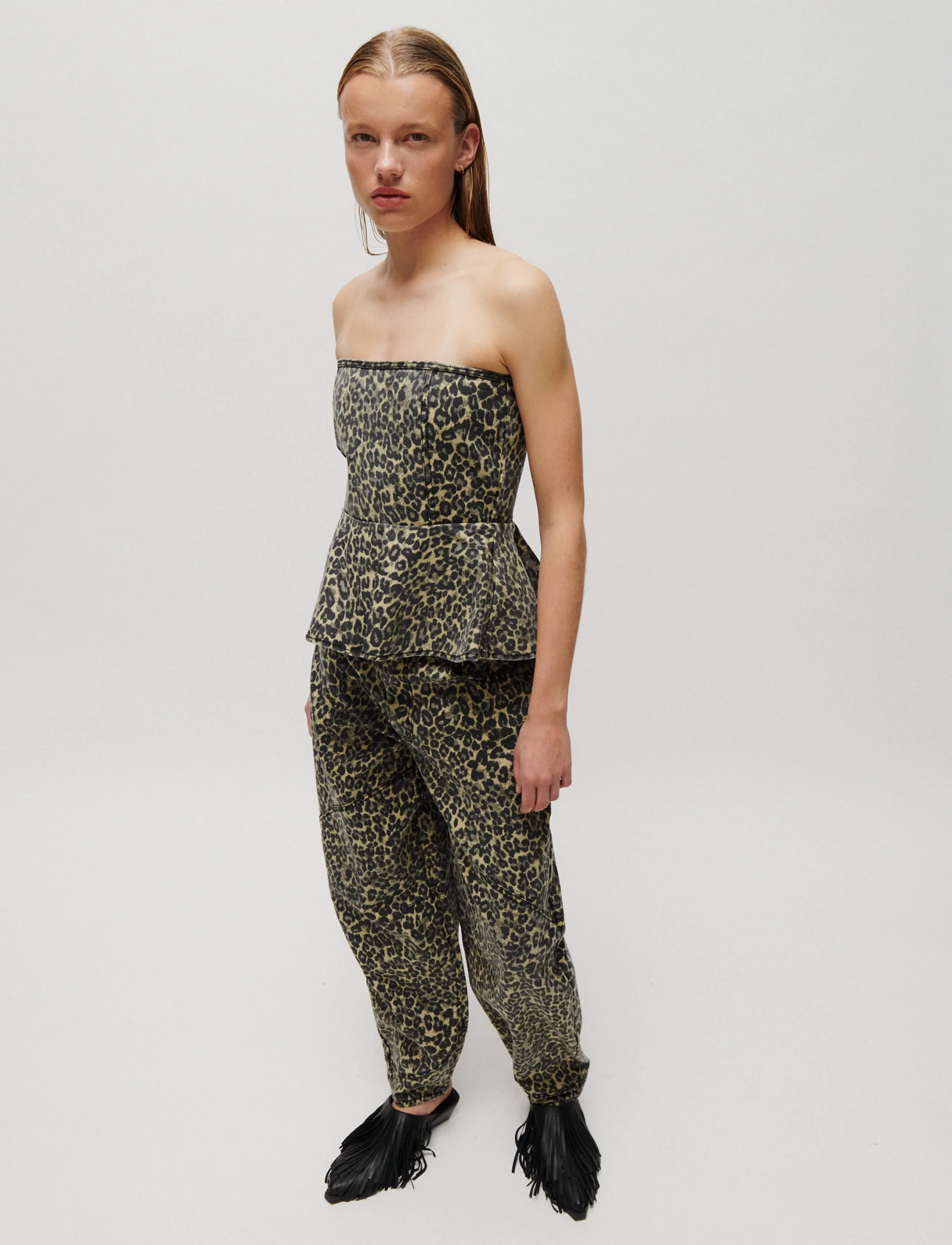 2NDDAY - 2NDBoe - Print Denim - barrel jeans - leo aop - 4