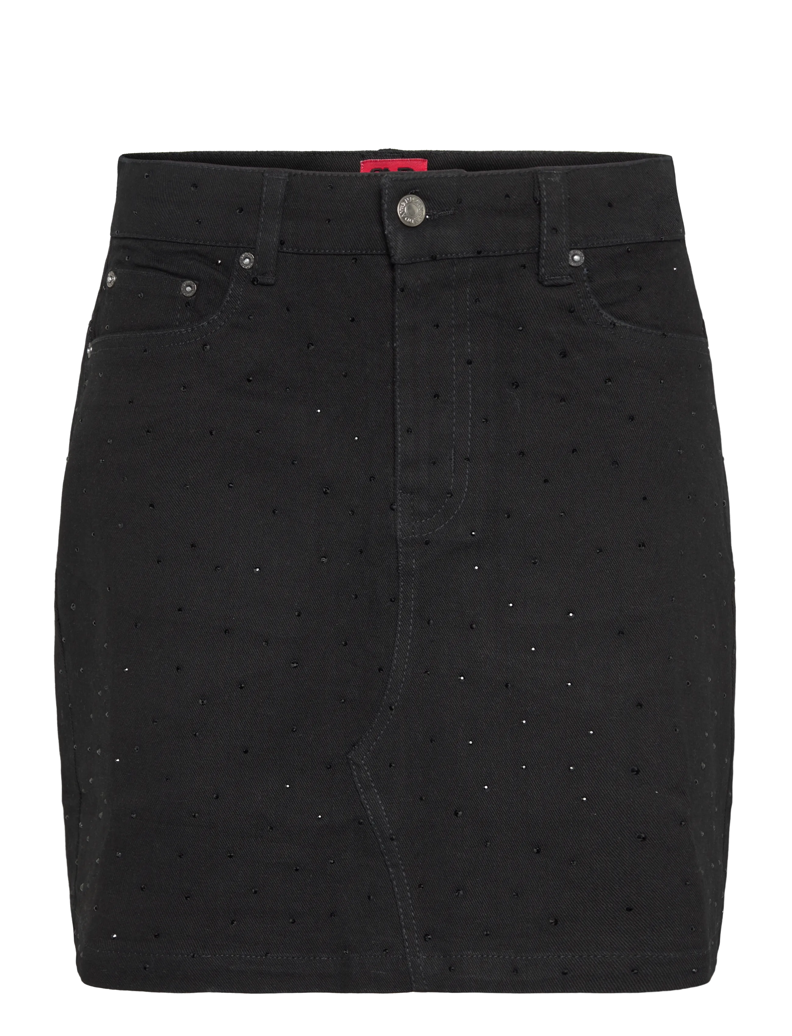 2NDDAY 2NDLollie - Crystal Denim - Nederdele - BLACK DENIM / black
