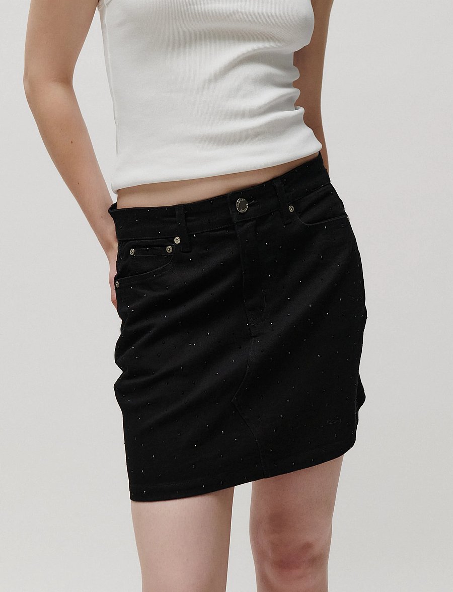 2NDDAY - 2NDLollie - Crystal Denim - denimnederdele - black denim - 0