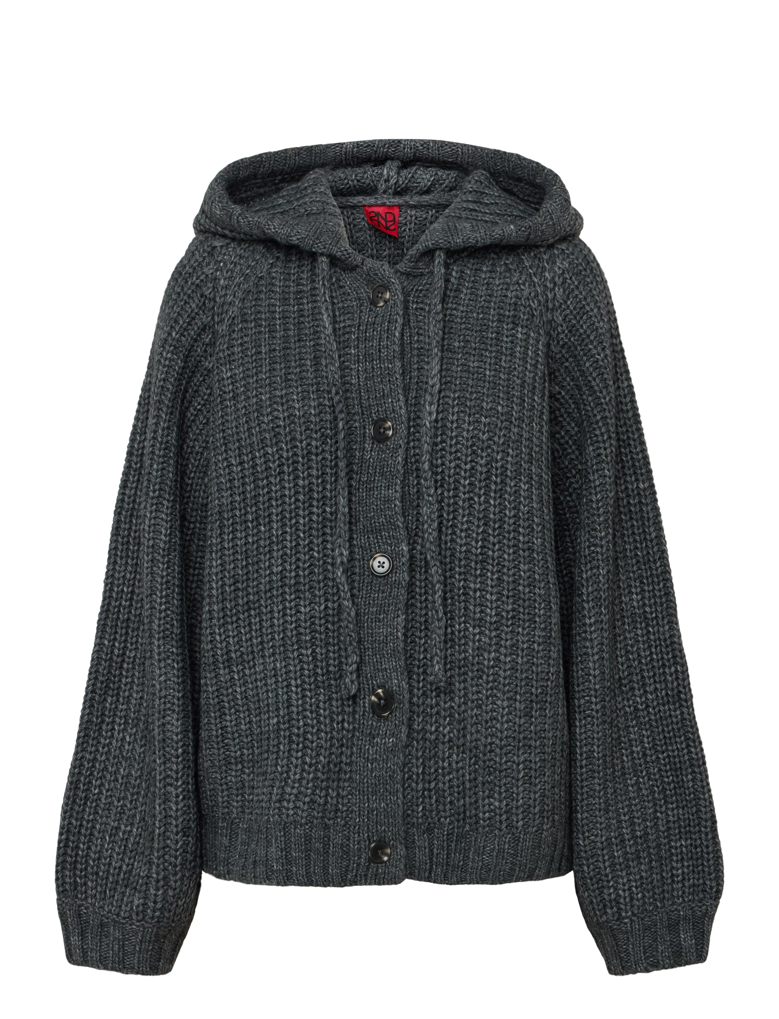 2NDDAY 2NDElman - Fluffy Mohair - Kläder - MEDIUM GREY MELANGE / grey