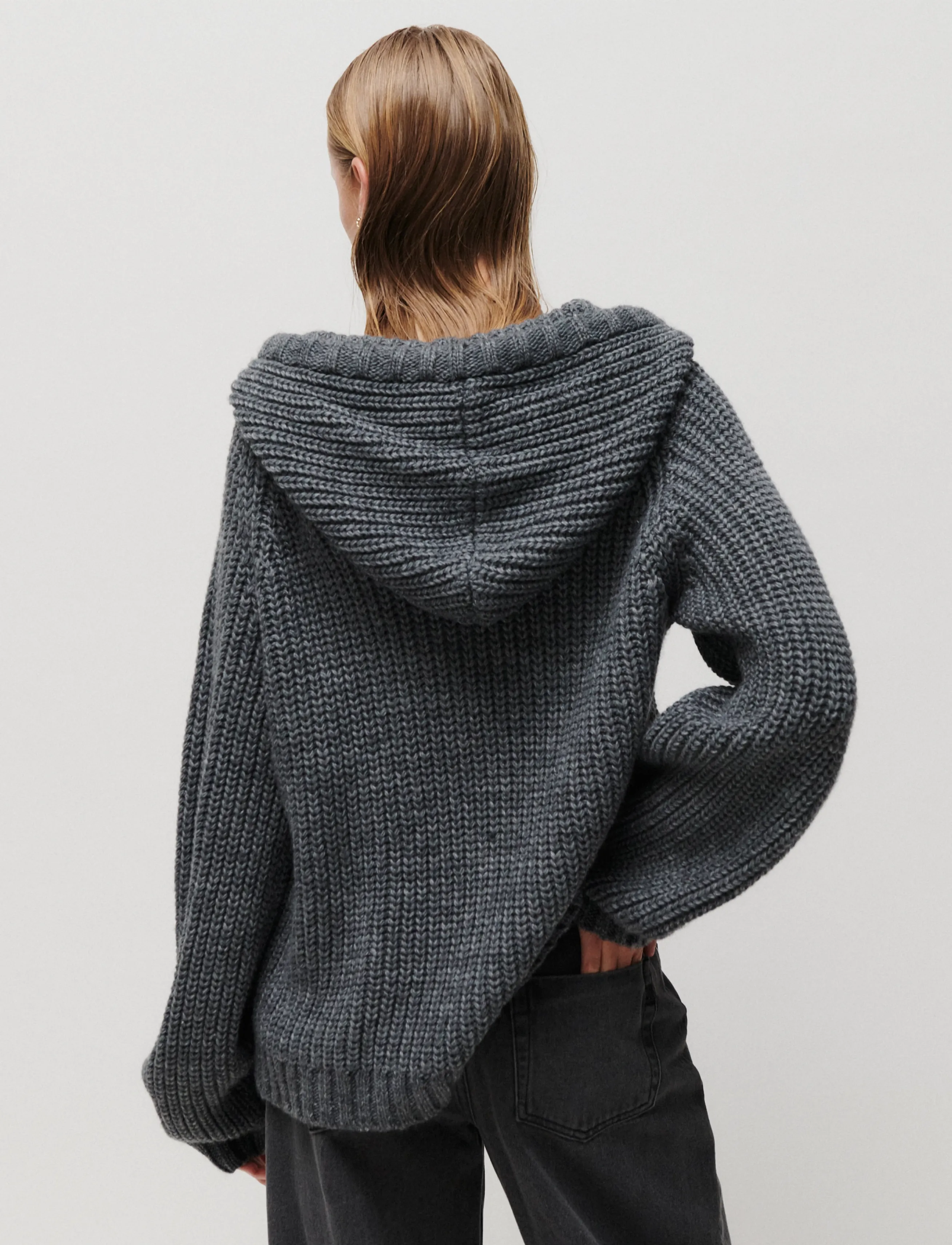 2NDDAY - 2NDElman - Fluffy Mohair - koftor - medium grey melange - 4