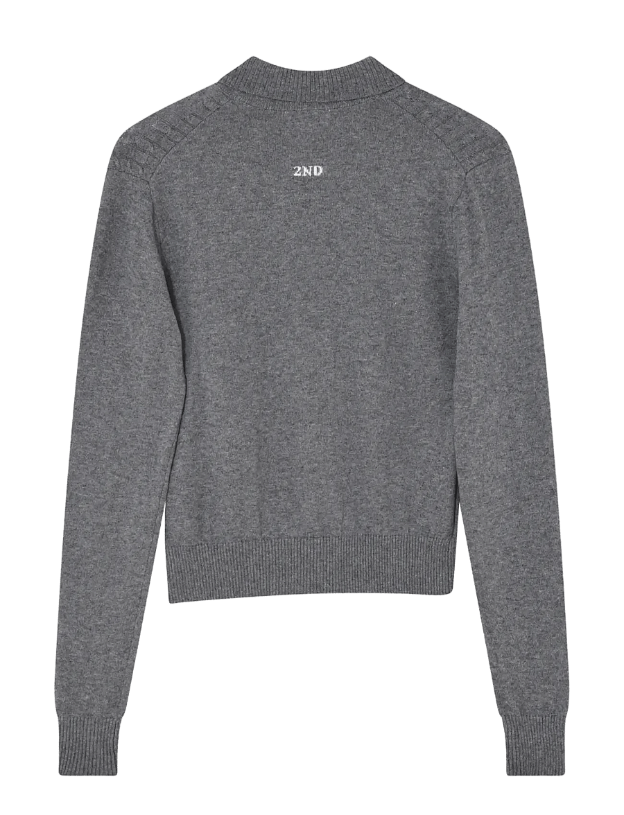 2NDDAY - 2NDJaneice - Soft Wool - stickade tröjor - medium grey melange - 2