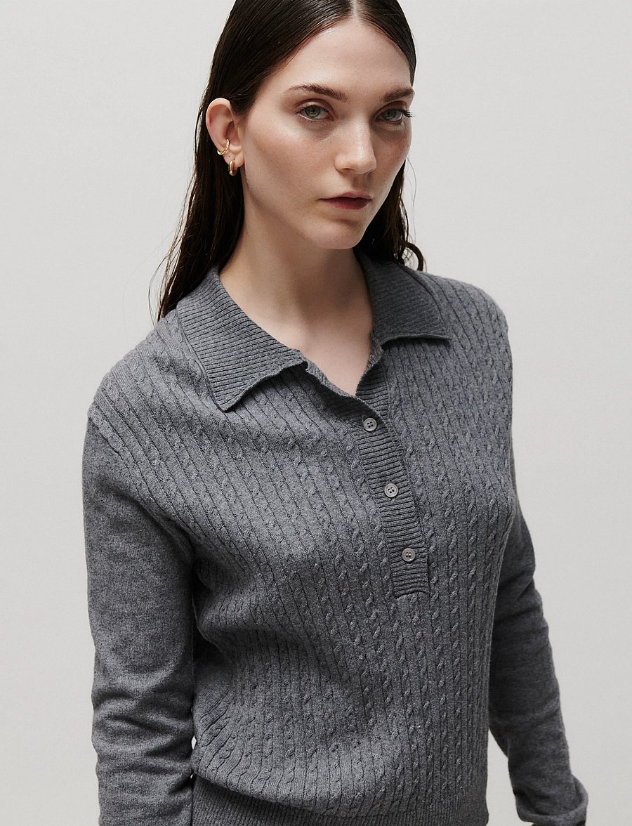 2NDDAY - 2NDJaneice - Soft Wool - stickade tröjor - medium grey melange - 0