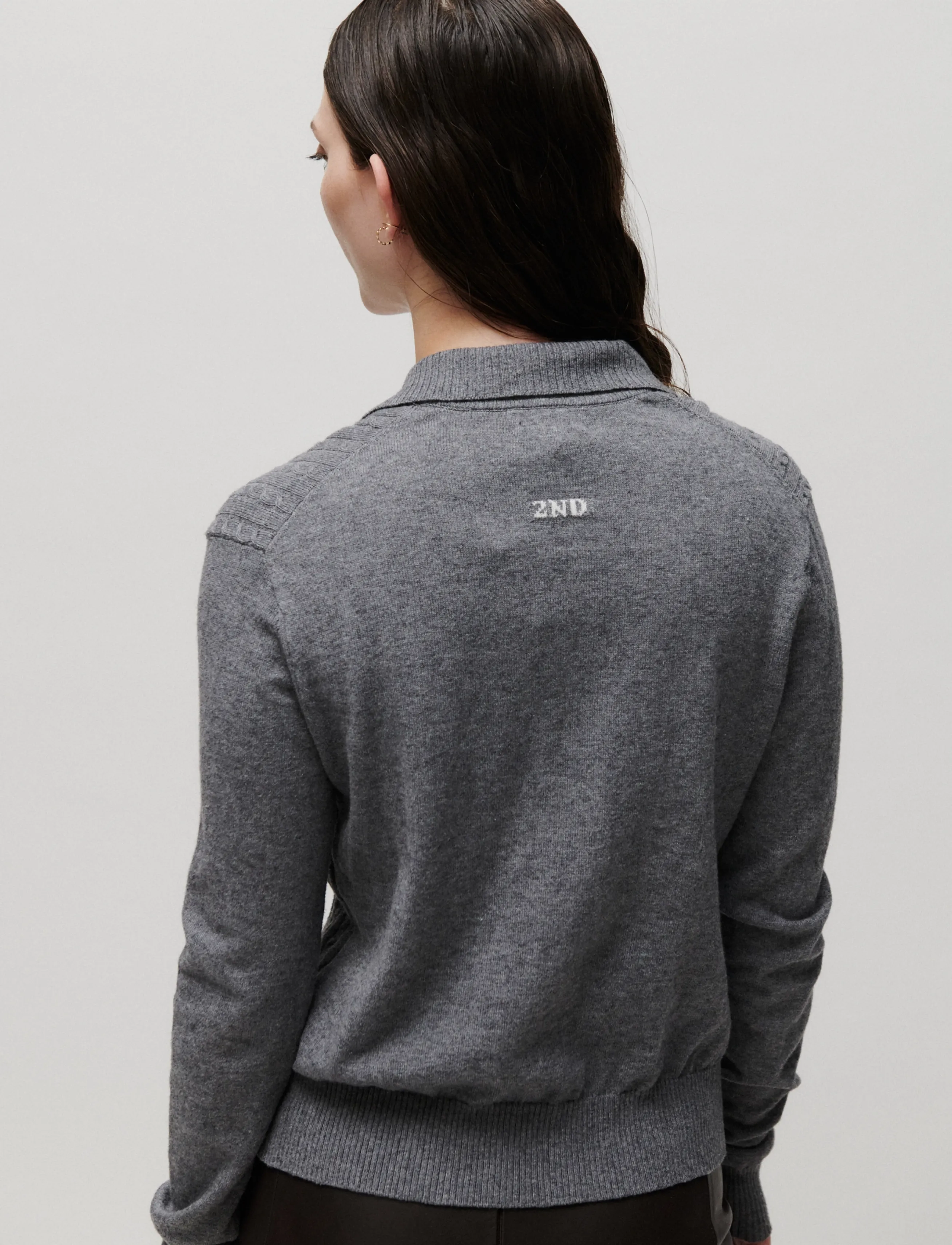 2NDDAY - 2NDJaneice - Soft Wool - medium grey melange - 5