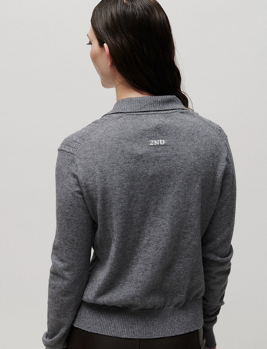 2NDDAY - 2NDJaneice - Soft Wool - stickade tröjor - medium grey melange - 5