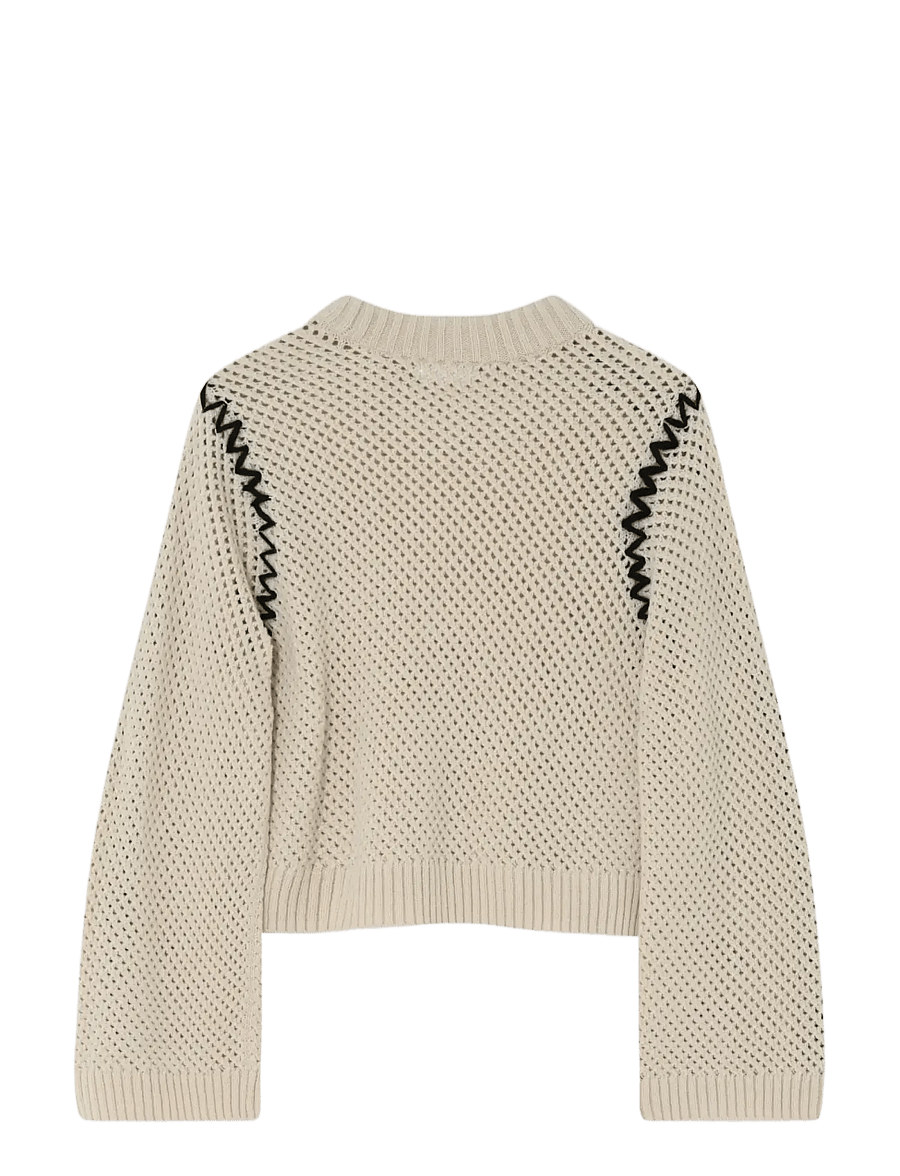 2NDDAY - 2NDMarlet - Open Knit - pullover - almond milk - 1