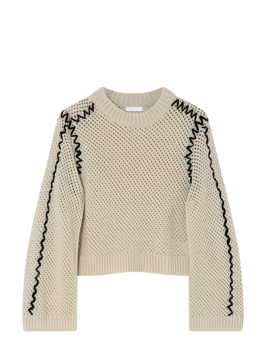 2NDDAY - 2NDMarlet - Open Knit - pullover - almond milk - 2
