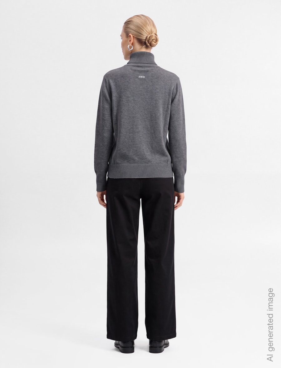 2NDDAY - 2NDPorto - Soft Wool - pullover - medium grey mel. - 4