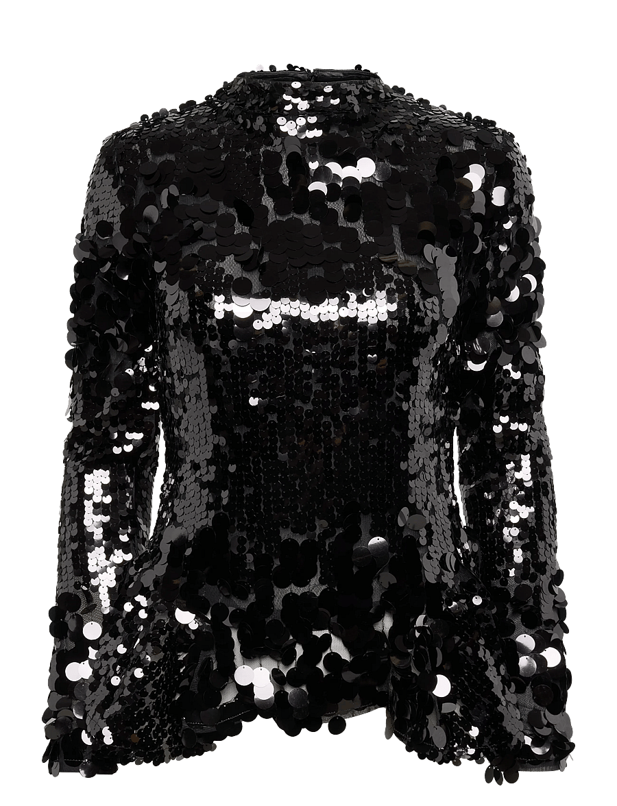 2NDDAY - 2NDHista - Glitzy Sequin - pikkade varrukatega pluusid - black - 1