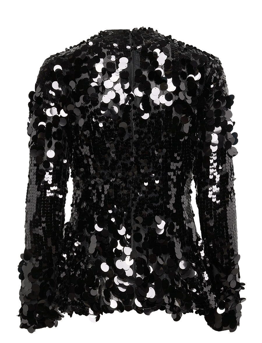 2NDDAY - 2NDHista - Glitzy Sequin - pikkade varrukatega pluusid - black - 2