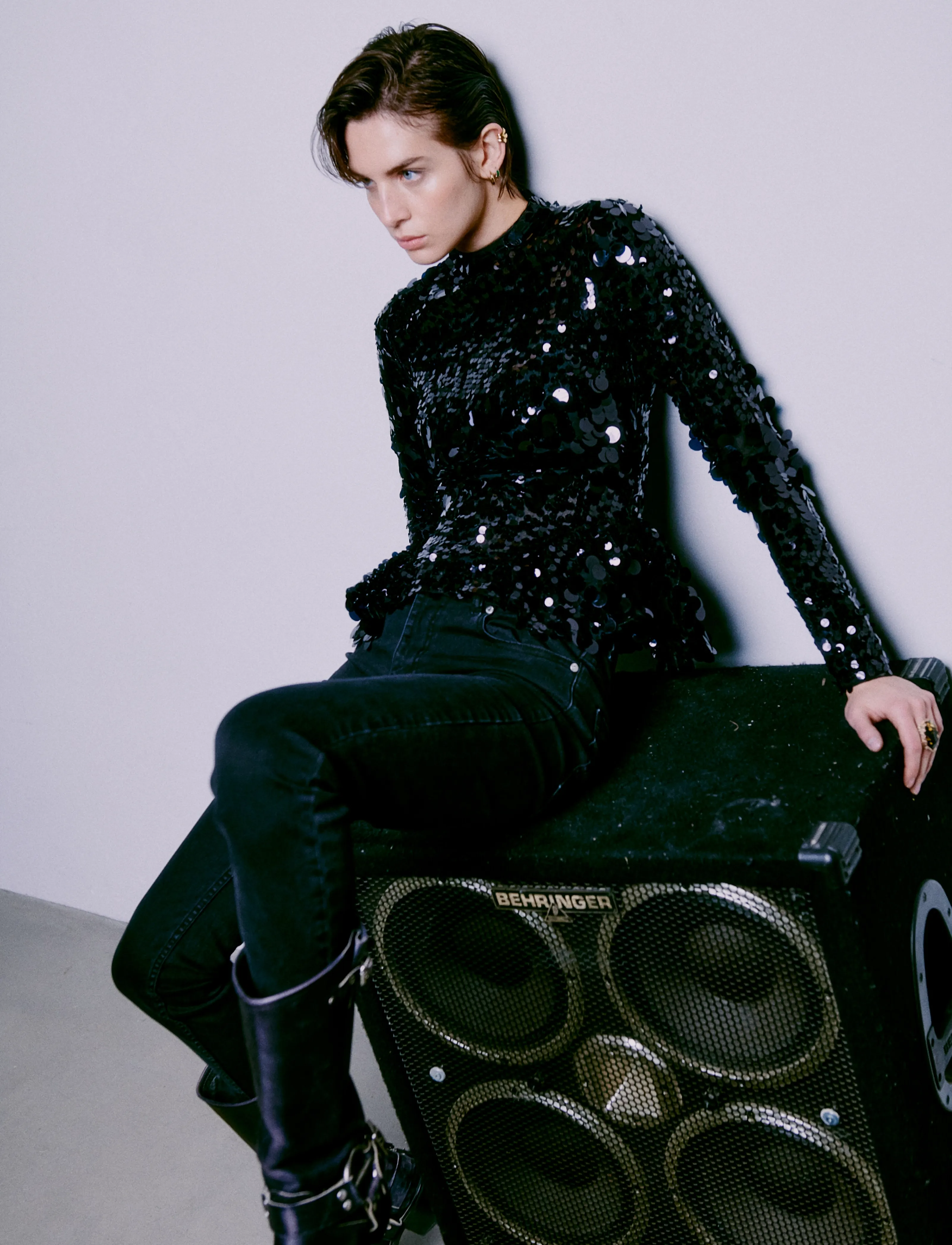 2NDDAY - 2NDHista - Glitzy Sequin - pikkade varrukatega pluusid - black - 4