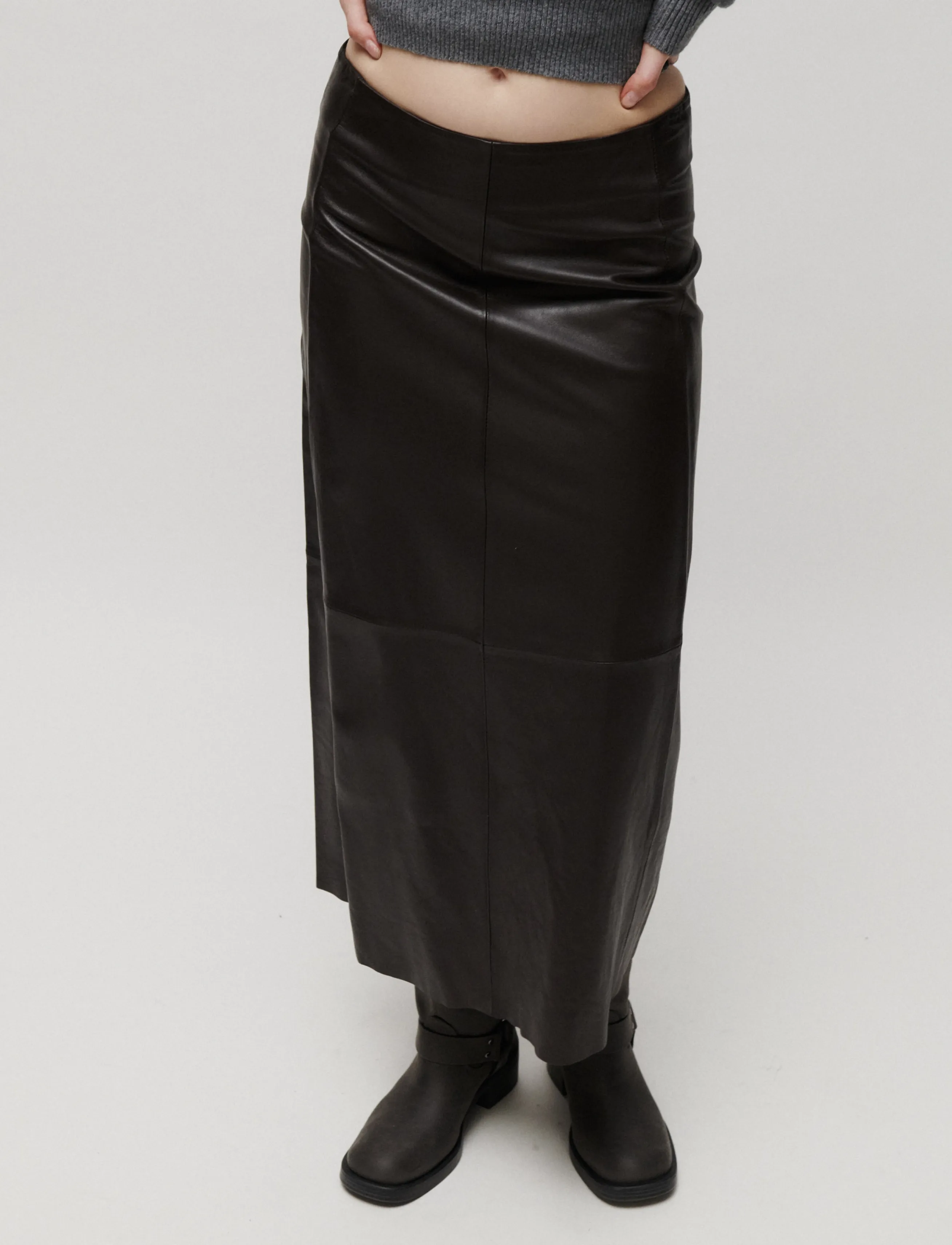 2NDDAY 2NDMarvina - Classic Leather - Lederröcke - JAVA / brown