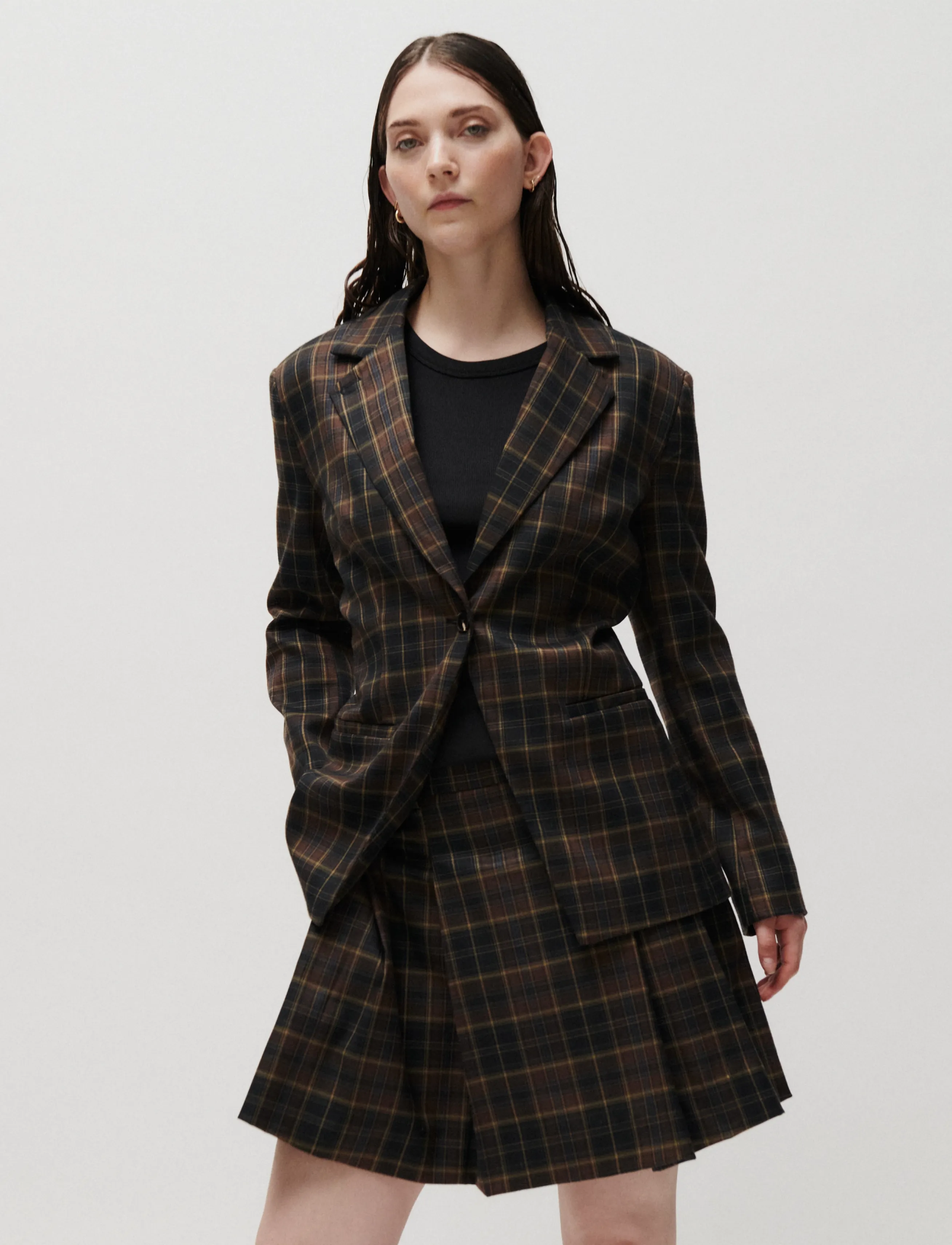2NDDAY 2NDMaeva - Modern Checks - 2NDDAY - JAVA CHECK / brown