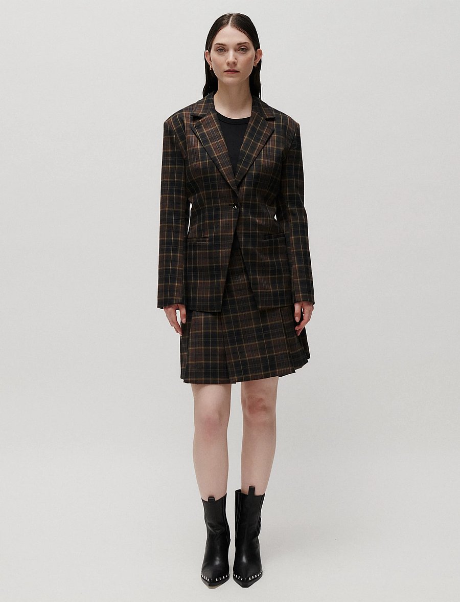 2NDDAY - 2NDMaeva - Modern Checks - enkeltradede blazere - java check - 3