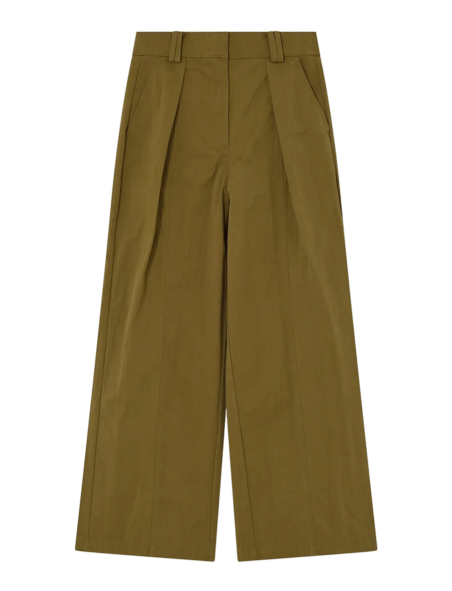2NDDAY - 2NDArlert - Firm Cotton - bukser med brede ben - fir green - 1