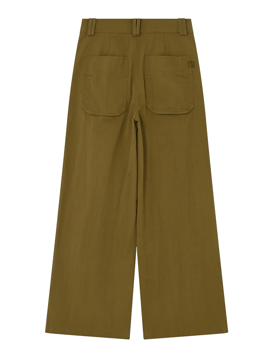2NDDAY - 2NDArlert - Firm Cotton - bukser med brede ben - fir green - 2