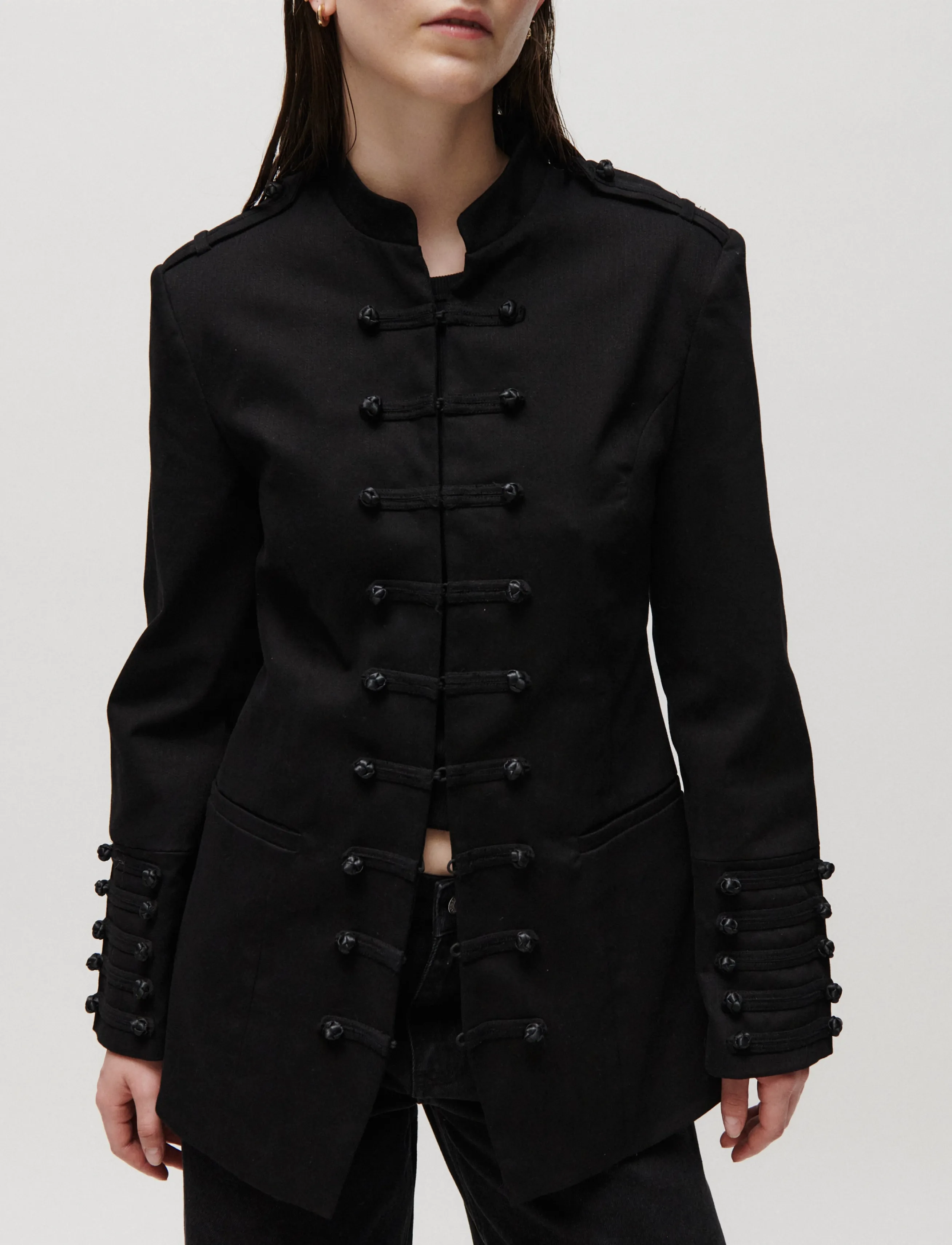 2NDDAY 2NDHydra - Winter Weave - Enkeltradede blazere - BLACK / black
