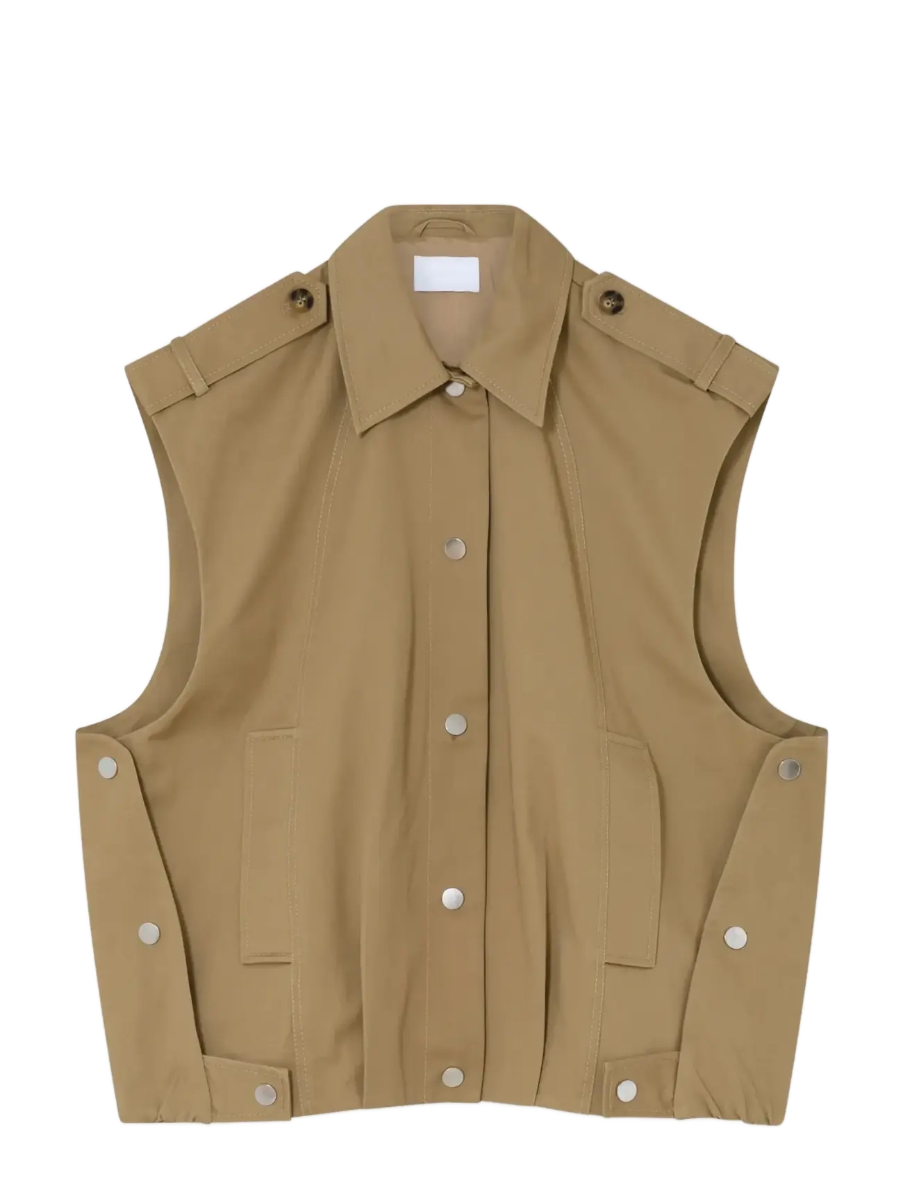 2NDDAY 2NDCappen - Tactile Cotton - Waistcoats - PETRIFIED OAK / beige