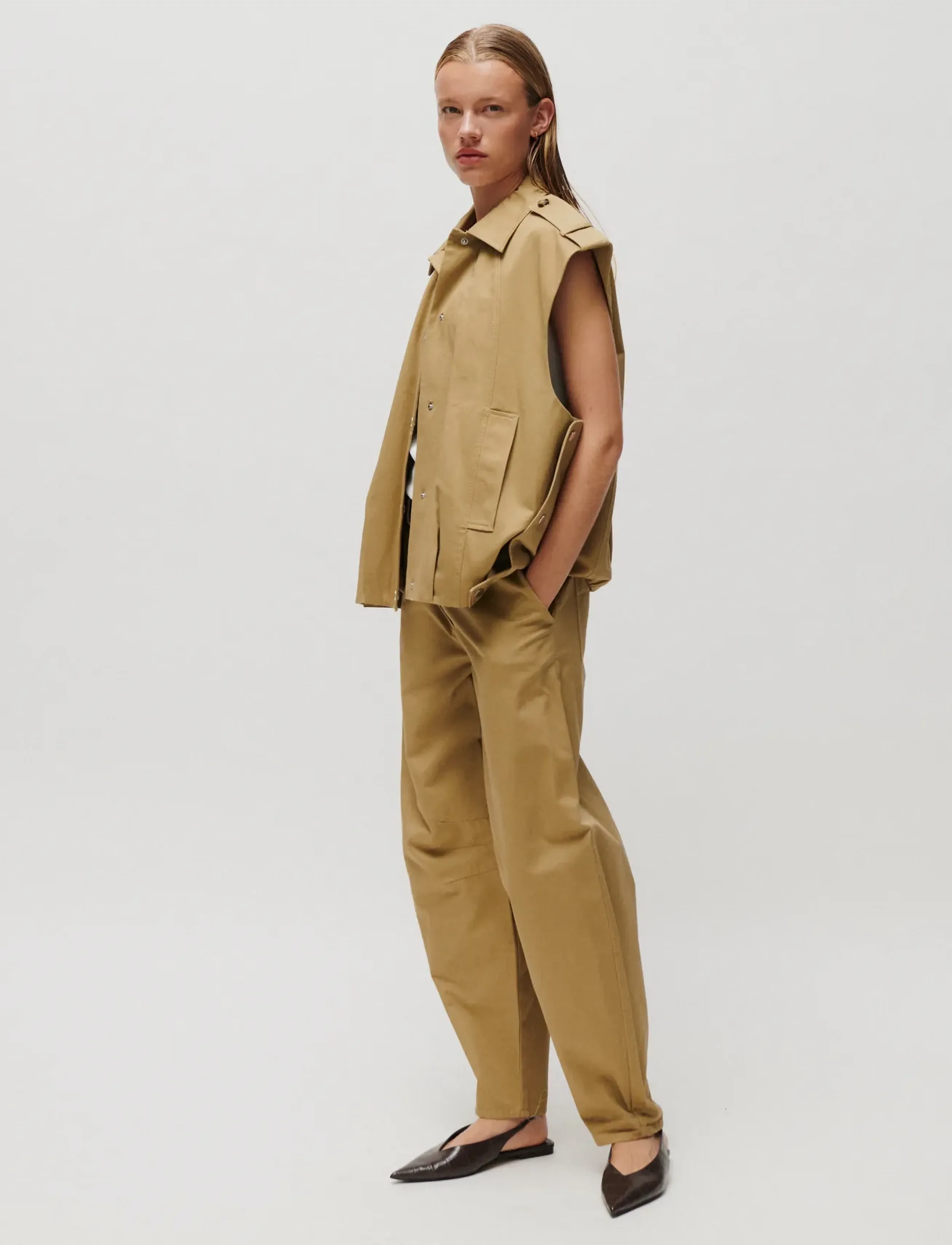 2NDDAY - 2NDCappen - Tactile Cotton - waistcoats - petrified oak - 4
