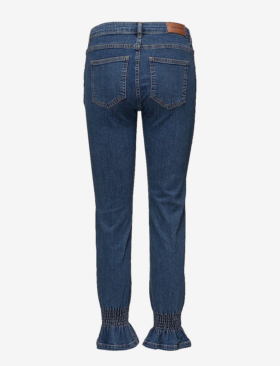 2nd One - Nicole 829 Crop, Blue Clarity Smock, Jeans - slim fit jeans - blue clarity smock - 1