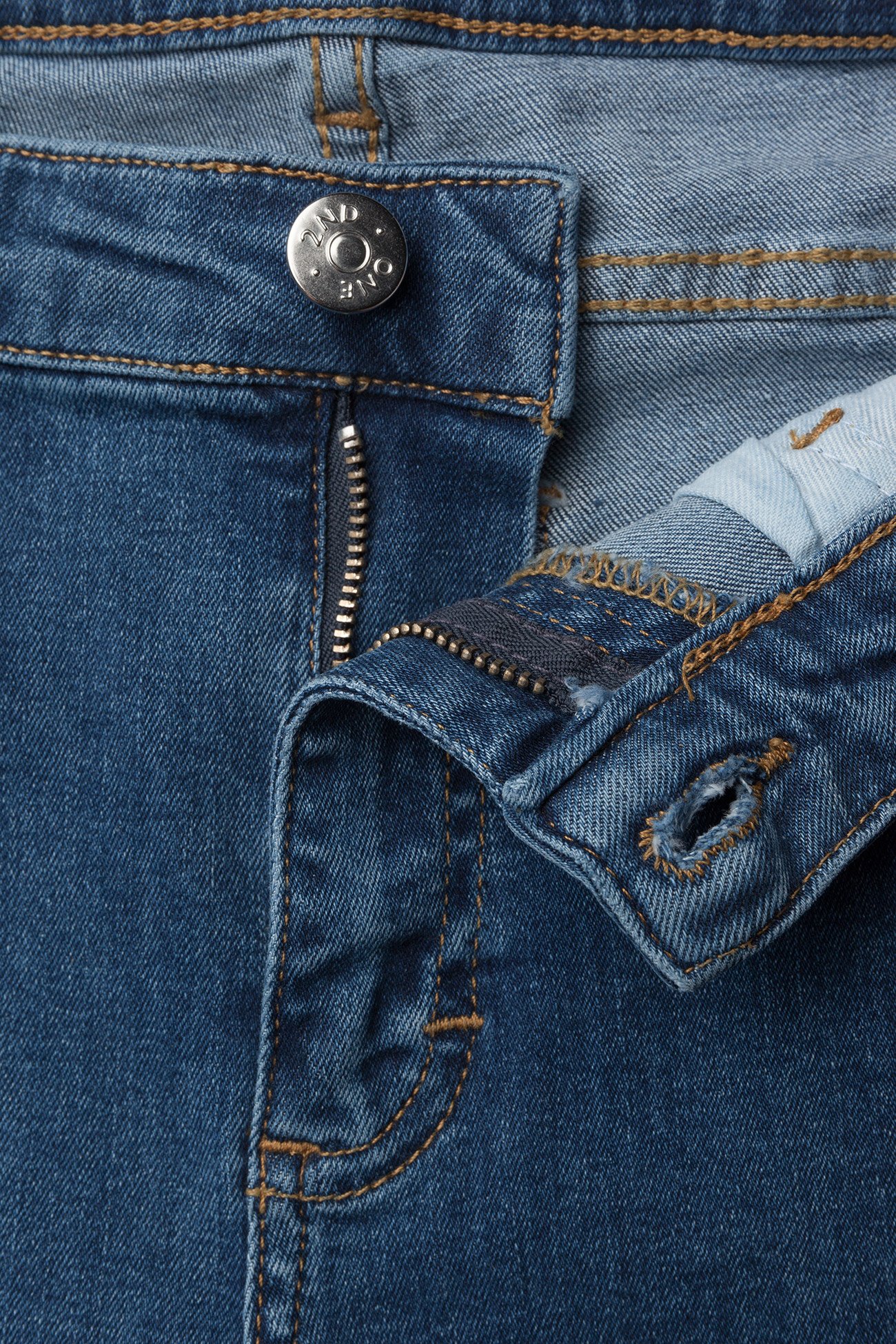 2nd One - Nicole 829 Crop, Blue Clarity Smock, Jeans - slim jeans - blue clarity smock - 3