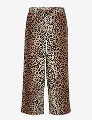 2nd One - Eloise 442 Crop, Leopard, Pants - wide leg trousers - leopard - 0