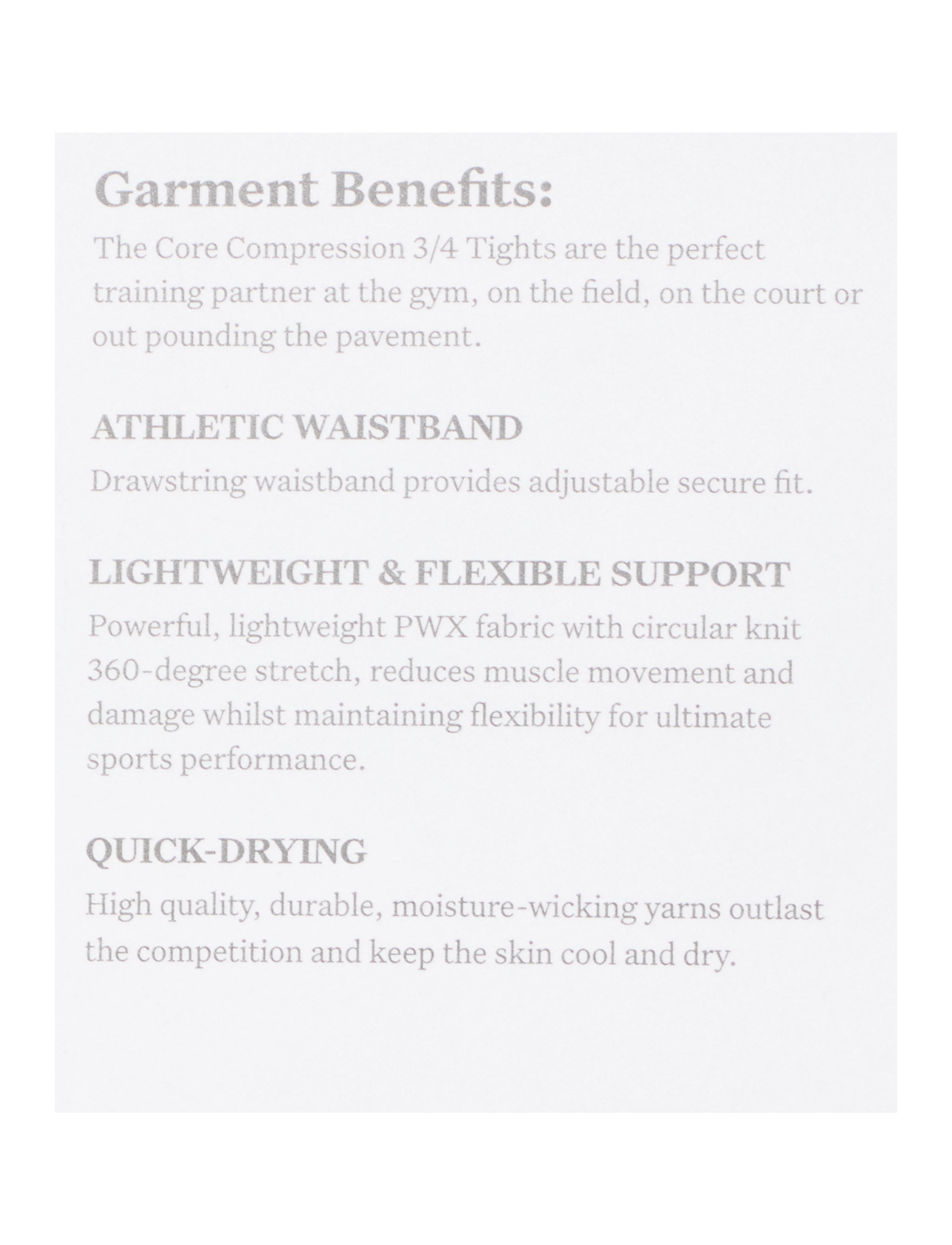 2XU - CORE COMPRESSION 3/4 TIGHTS - black/silver - 2