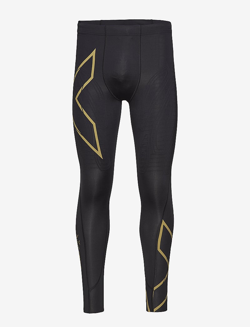 2XU - LIGHT SPEED COMPRESSION TIGHTS - juoksutrikoot - black/gold reflective - 1