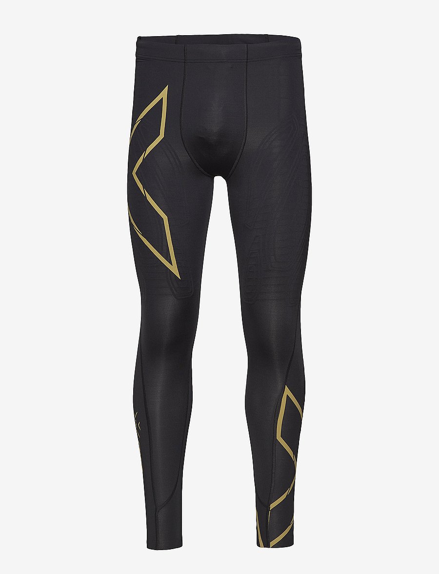 2XU - LIGHT SPEED COMPRESSION TIGHTS - lauftights - black/gold reflective - 1