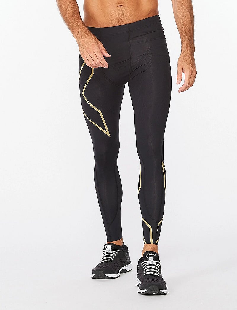 2XU - LIGHT SPEED COMPRESSION TIGHTS - juoksutrikoot - black/gold reflective - 0
