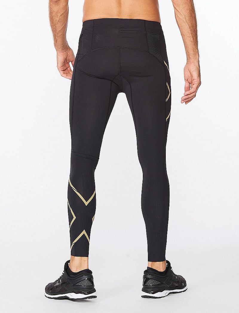 2XU - LIGHT SPEED COMPRESSION TIGHTS - juoksutrikoot - black/gold reflective - 4