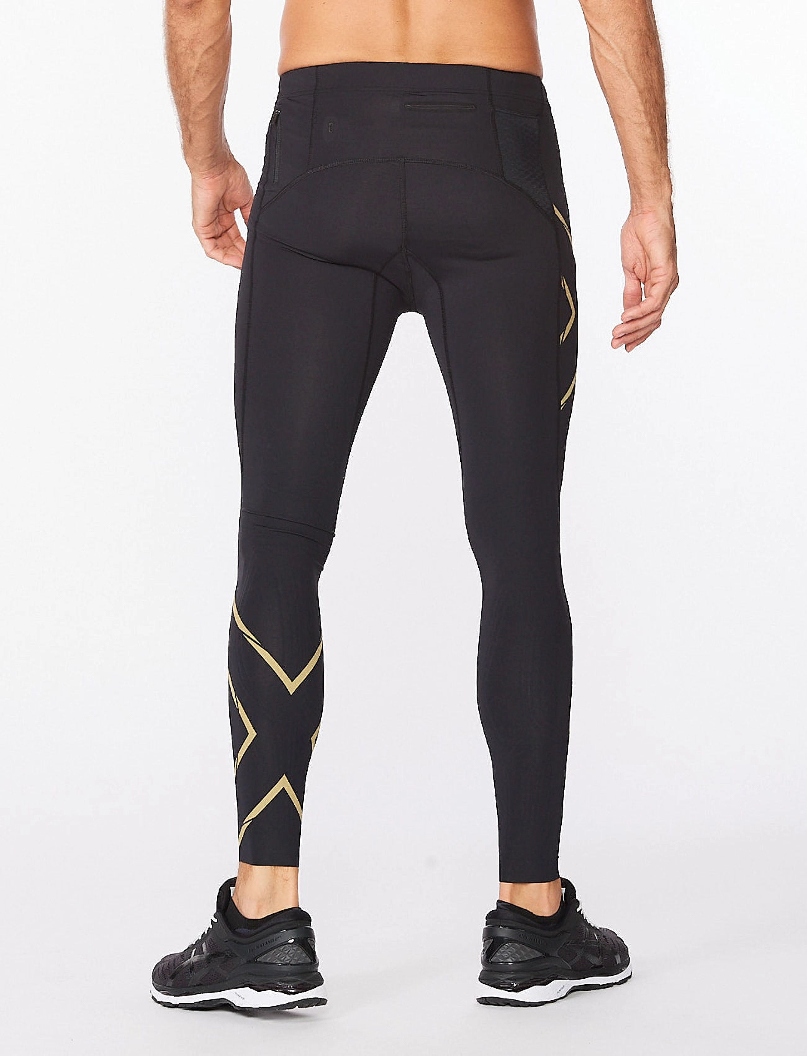 2XU - LIGHT SPEED COMPRESSION TIGHTS - lauftights - black/gold reflective - 4
