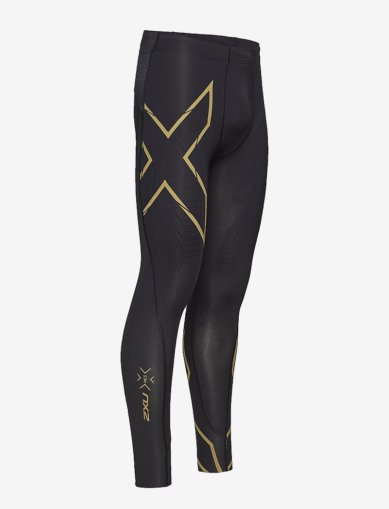 2XU - LIGHT SPEED COMPRESSION TIGHTS - juoksutrikoot - black/gold reflective - 3