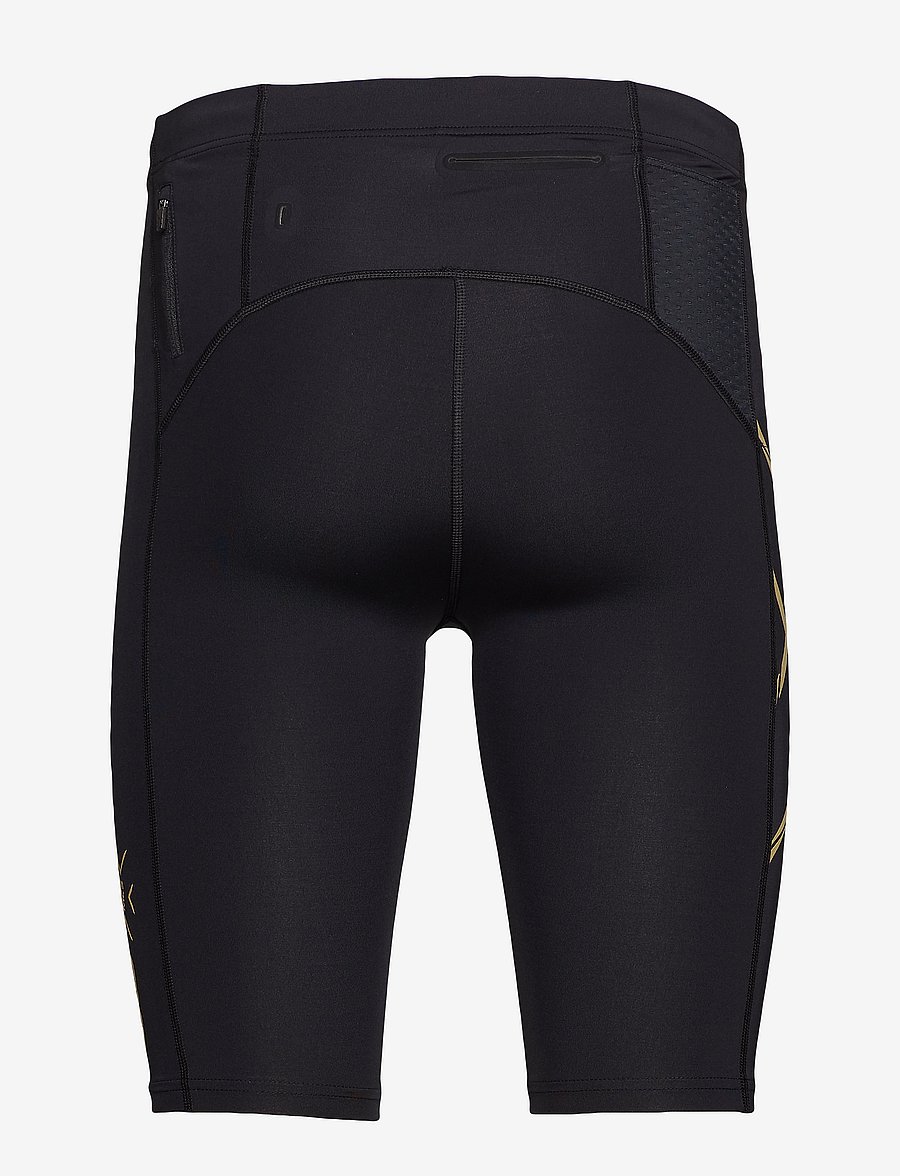 2XU - LIGHT SPEED COMPRESSION SHORTS - legginsy do biegania - black/gold reflective - 2