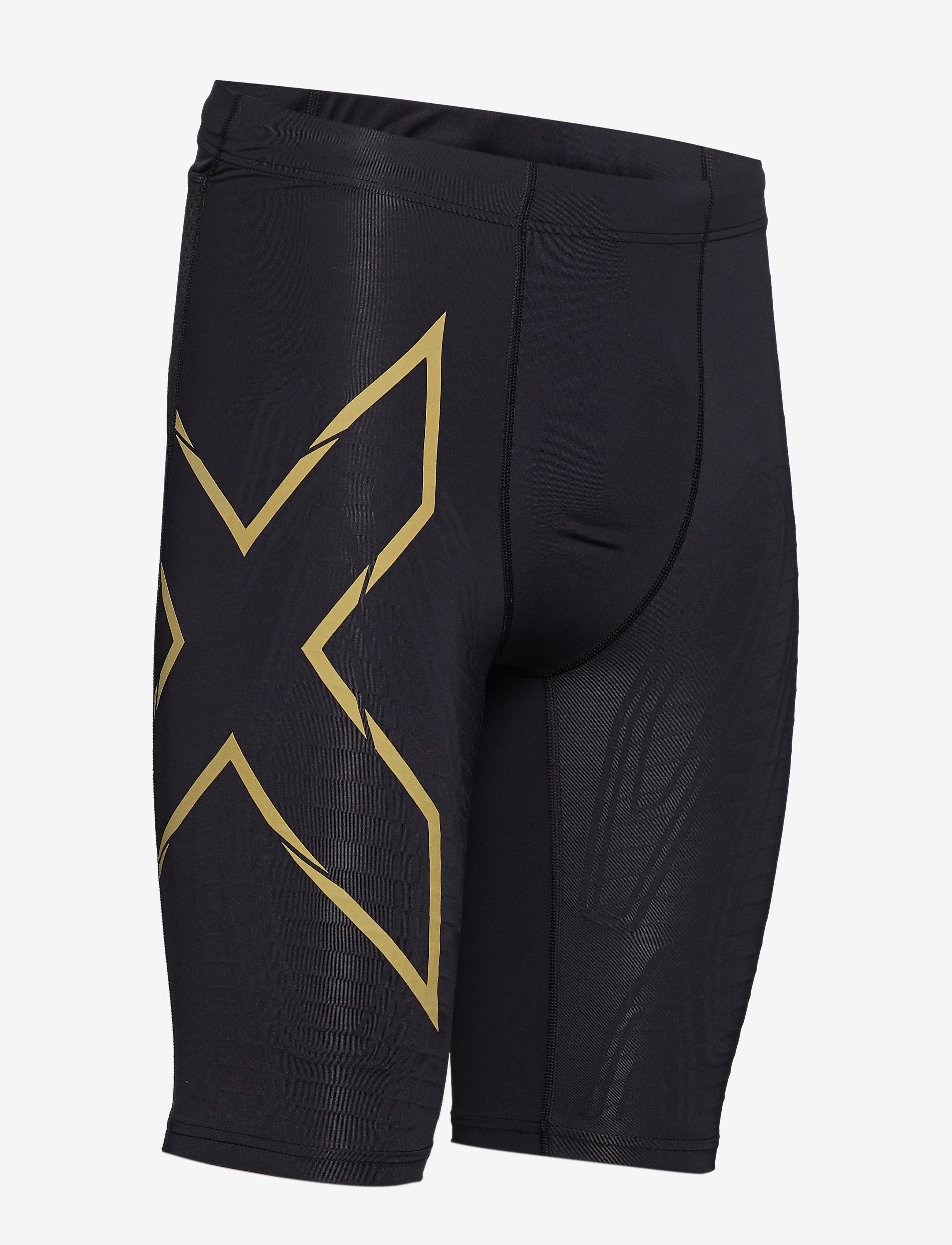 2XU - LIGHT SPEED COMPRESSION SHORTS - legginsy do biegania - black/gold reflective - 4