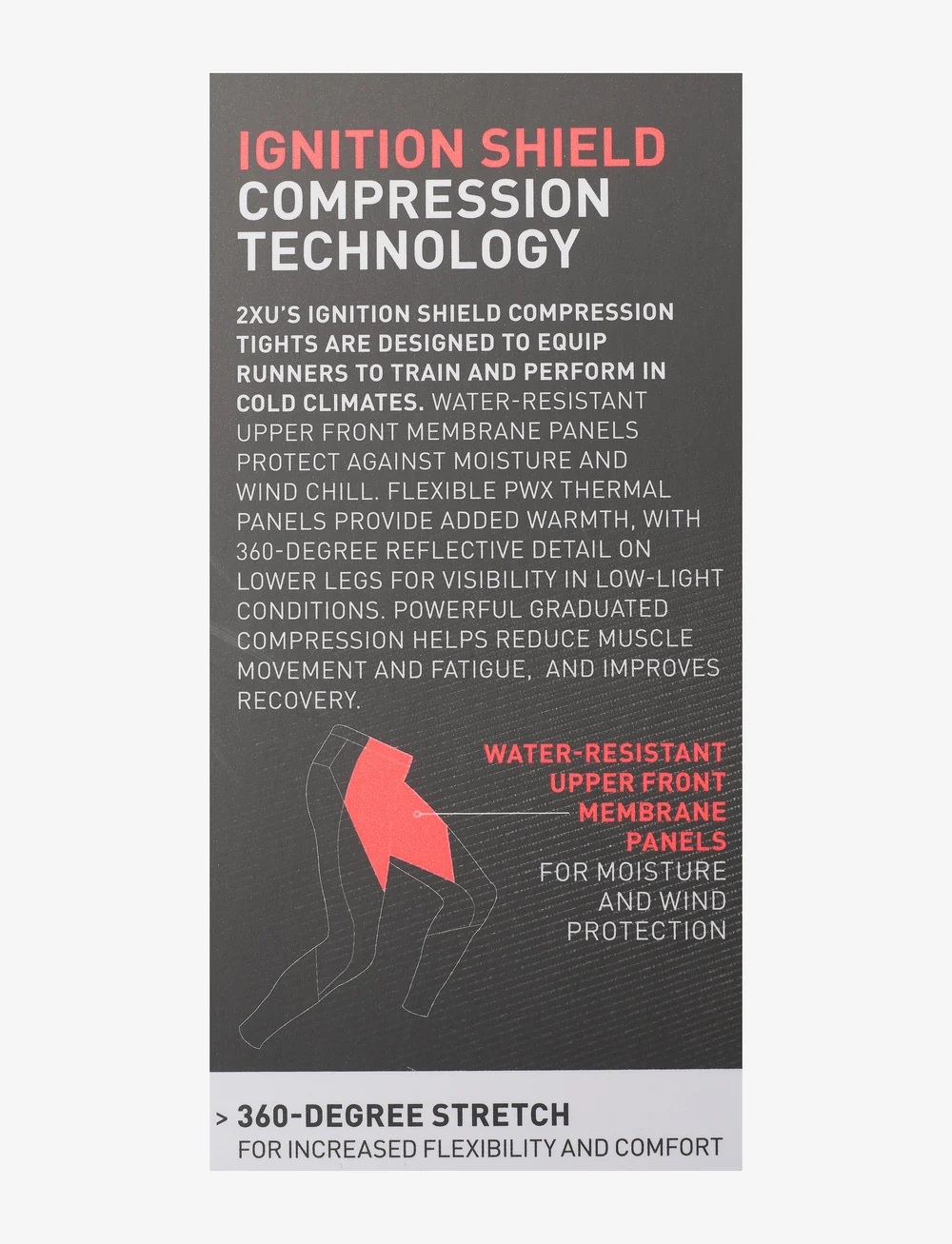 2XU - IGNITION SHIELD COMPRESSION TIGHTS - løbetights - black/ black reflective - 5