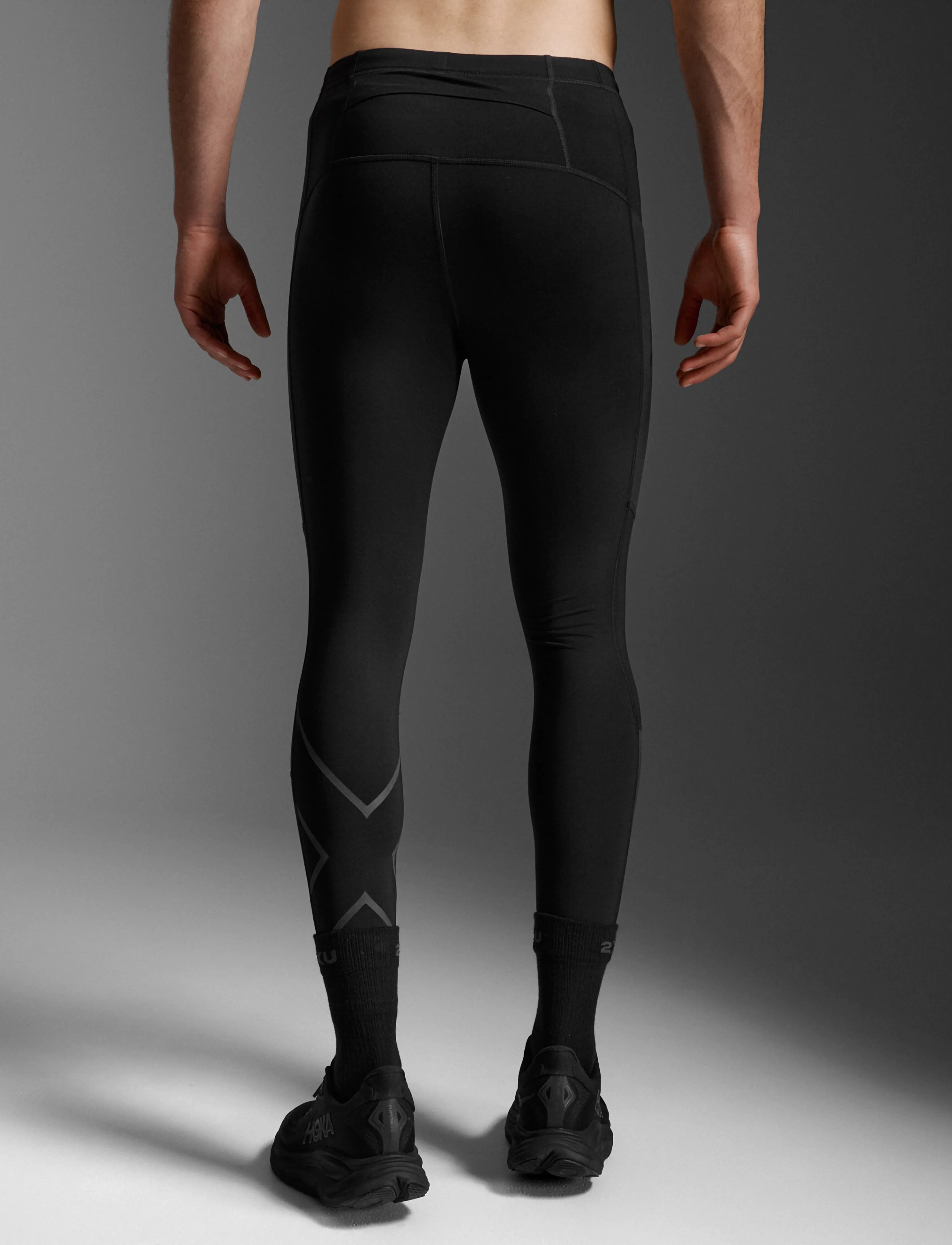 2XU - IGNITION SHIELD COMPRESSION TIGHTS - bottoms - black/ black reflective - 3