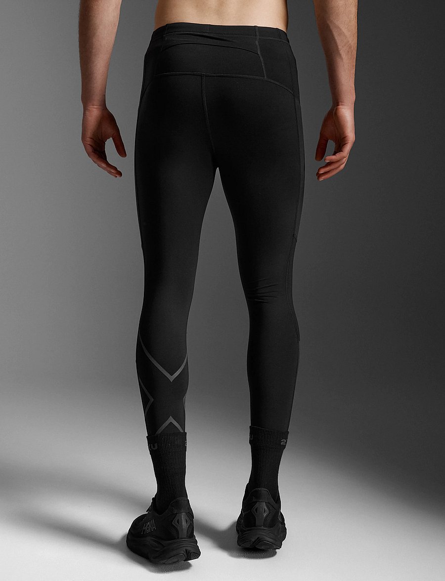 2XU - IGNITION SHIELD COMPRESSION TIGHTS - bottoms - black/ black reflective - 3