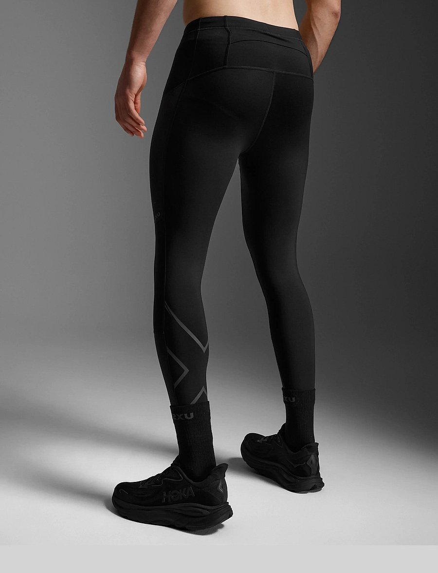 2XU - IGNITION SHIELD COMPRESSION TIGHTS - bottoms - black/ black reflective - 4