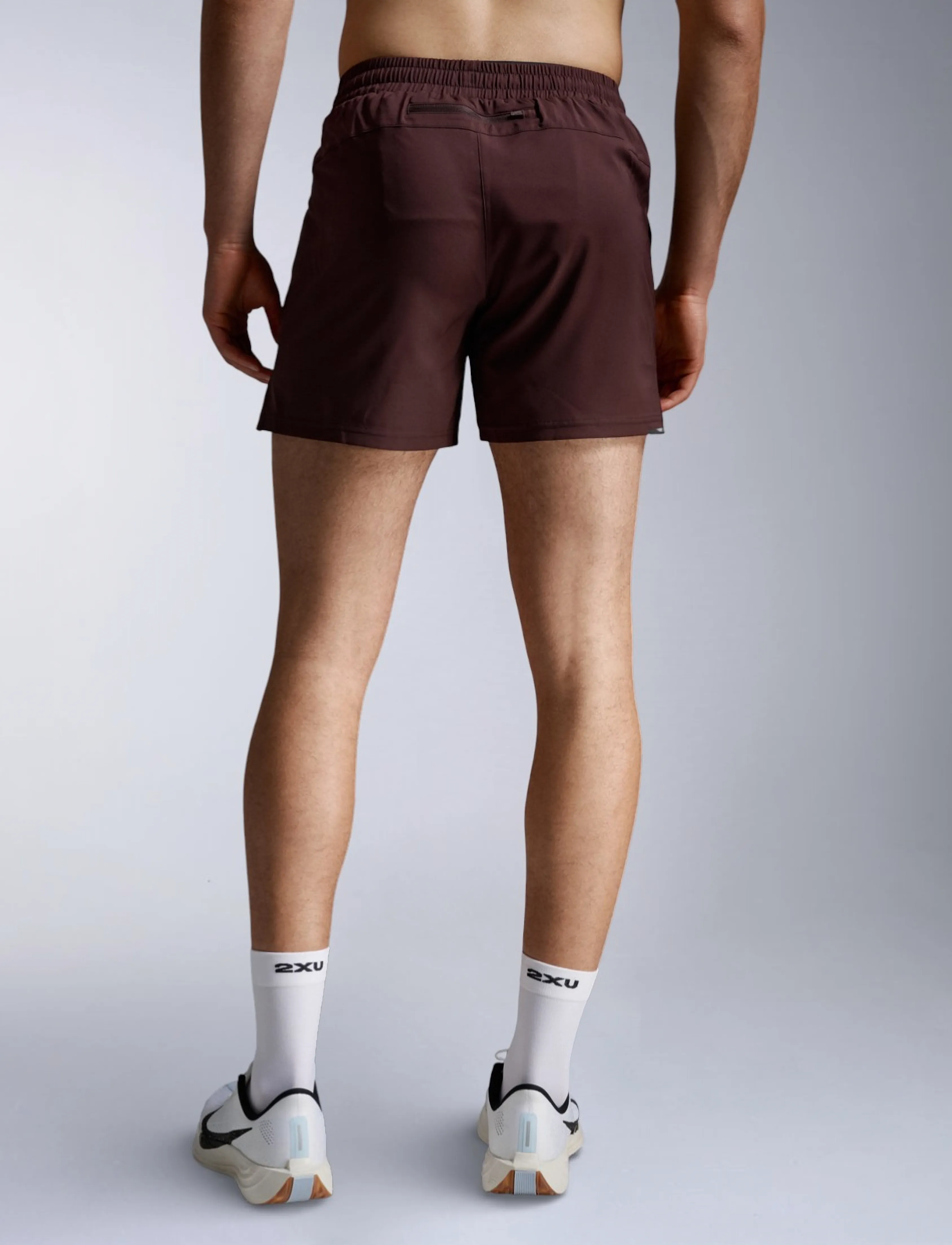 2XU - AERO 5 INCH SHORTS - løbeshorts - bark/black reflective - 3